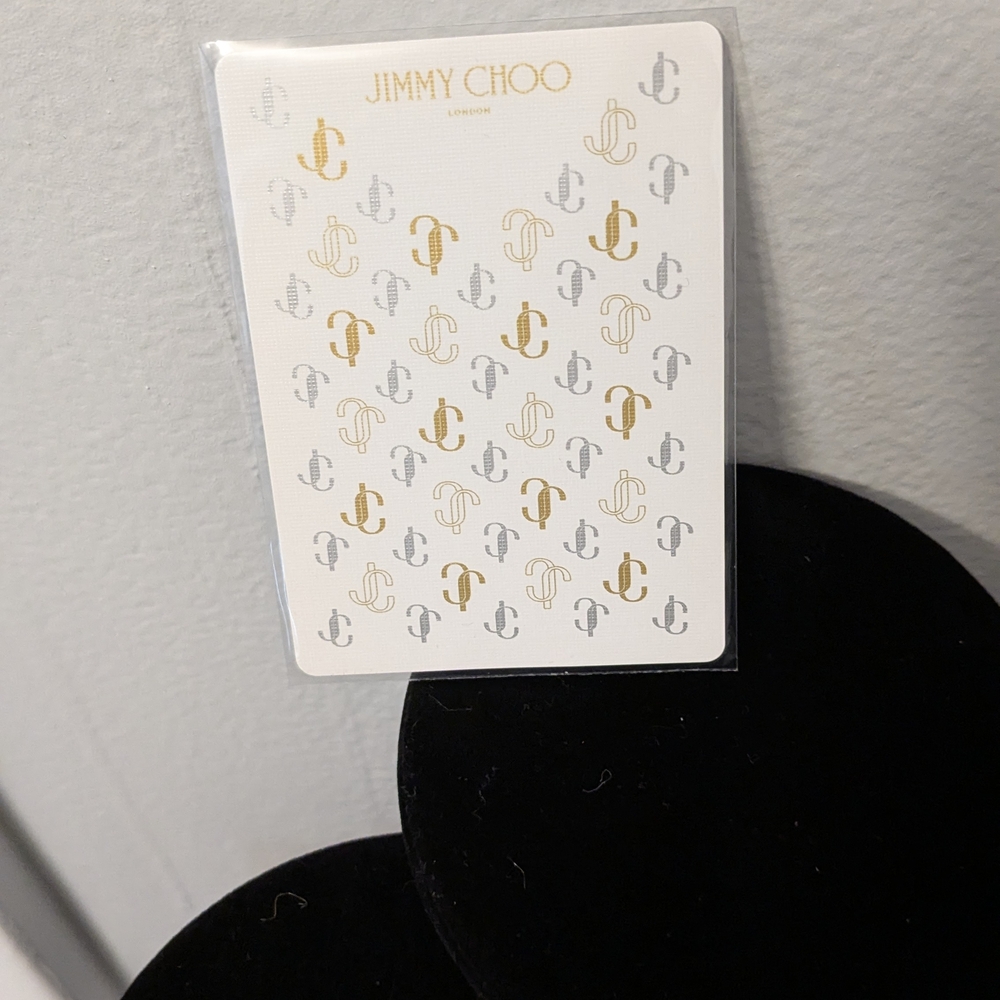 Jimmy Choo Gold and Silver Logo Stickers